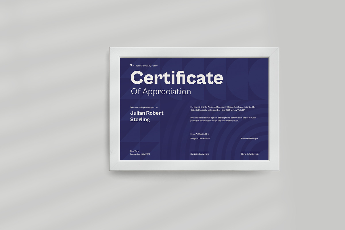 Course Completition Certificate, a Stationery Template by Neermana (Photo 3 of 4)