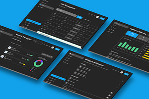 Dark Admin Dashboard Control Backend, an UI Kit Template by nagaredesignstudio