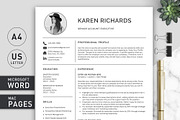 Minimal Resume Template / CV, a Resume Template by Klamp Studio (Thumbnail 1 of 9)