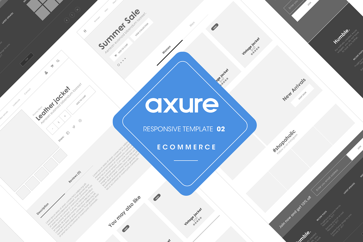 Axure responsive Ecommerce template2, a Wireframe Template by Humble UX (Photo 1 of 5)