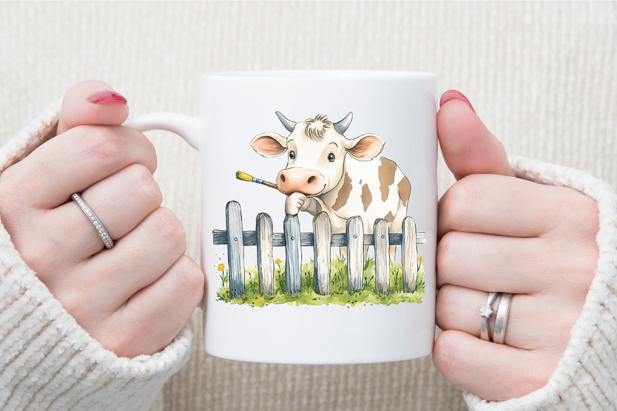 Funny Cows Clipart Cute Cow Png Farm, an Illustration by Sublimation Artist (Photo 5 of 6)