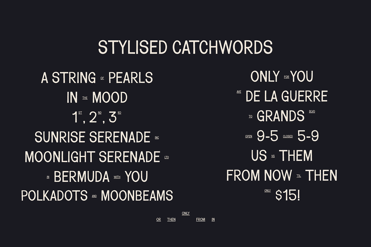 DW Miller Vintage Font Family, a Sans Serif Font by Walker Design Co. (Photo 6 of 10)