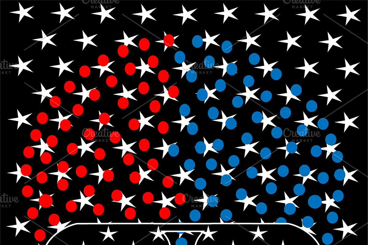 Skull icon with American USA flag, a Background Graphic by TeaGraphicDesign (Photo 3 of 4)