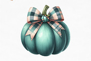 Watercolor Teal Pumpkins Clipart, an Illustration by Designking (Thumbnail 4 of 4)