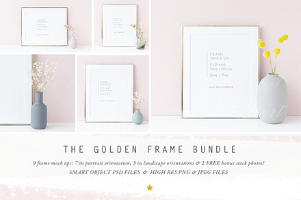 The Golden Frame mockup BUNDLE