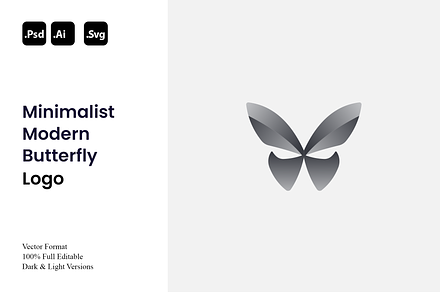 Minimalist Modern Butterfly Logo, a Branding & Logo Template by Luxury Logos