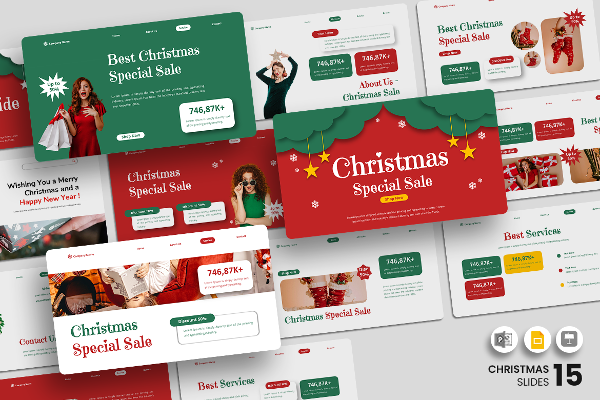 Christmas Special Sale Google Slides, a Presentation Template by QR Design Studio (Photo 1 of 3)