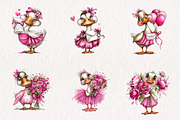 Coquette Goose Clipart PNG, an Illustration by CreationArt (Thumbnail 3 of 7)