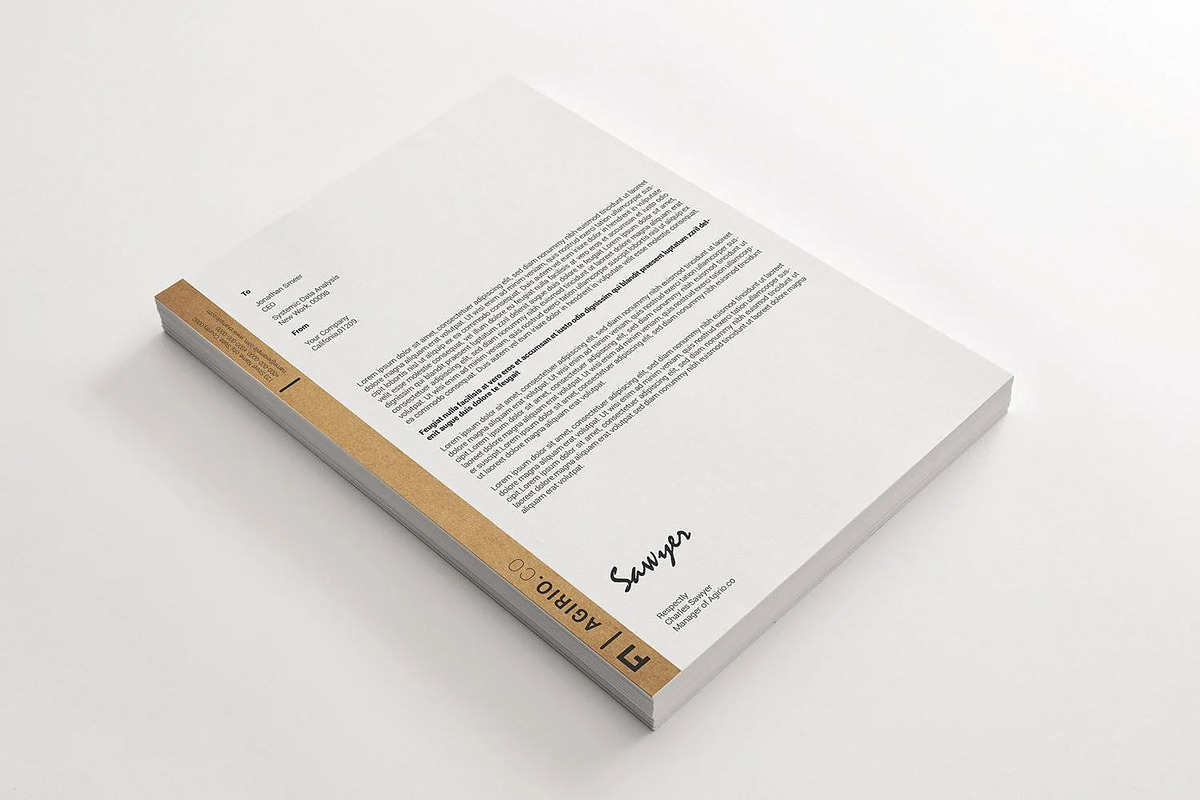 Minimal Corporate Stationery Design, a Stationery Template by retrographix (Photo 4 of 5)