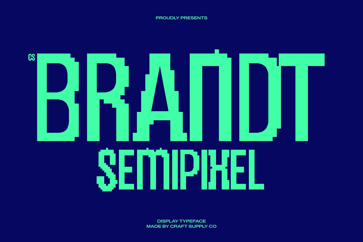 CS Brandt Semipixel, a Sans Serif Font by Craft Supply Co. (Photo 1 of 8)