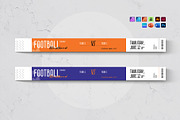 Football Match Wristband Template, a Stationery Template by DesignCrest (Thumbnail 1 of 8)