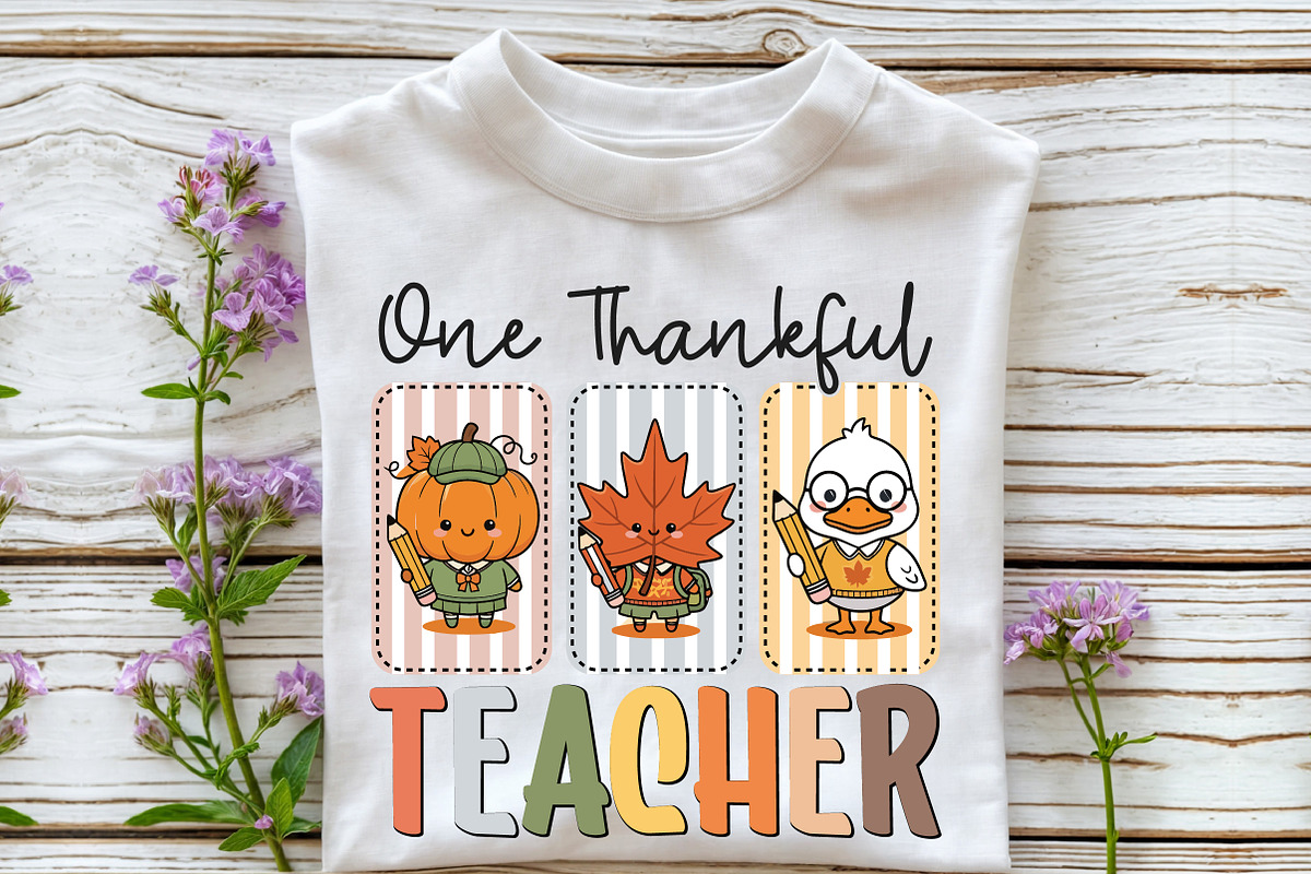 Fall Teacher Sublimation PNG, a Seasonal Illustration by Rose Art (Photo 3 of 4)