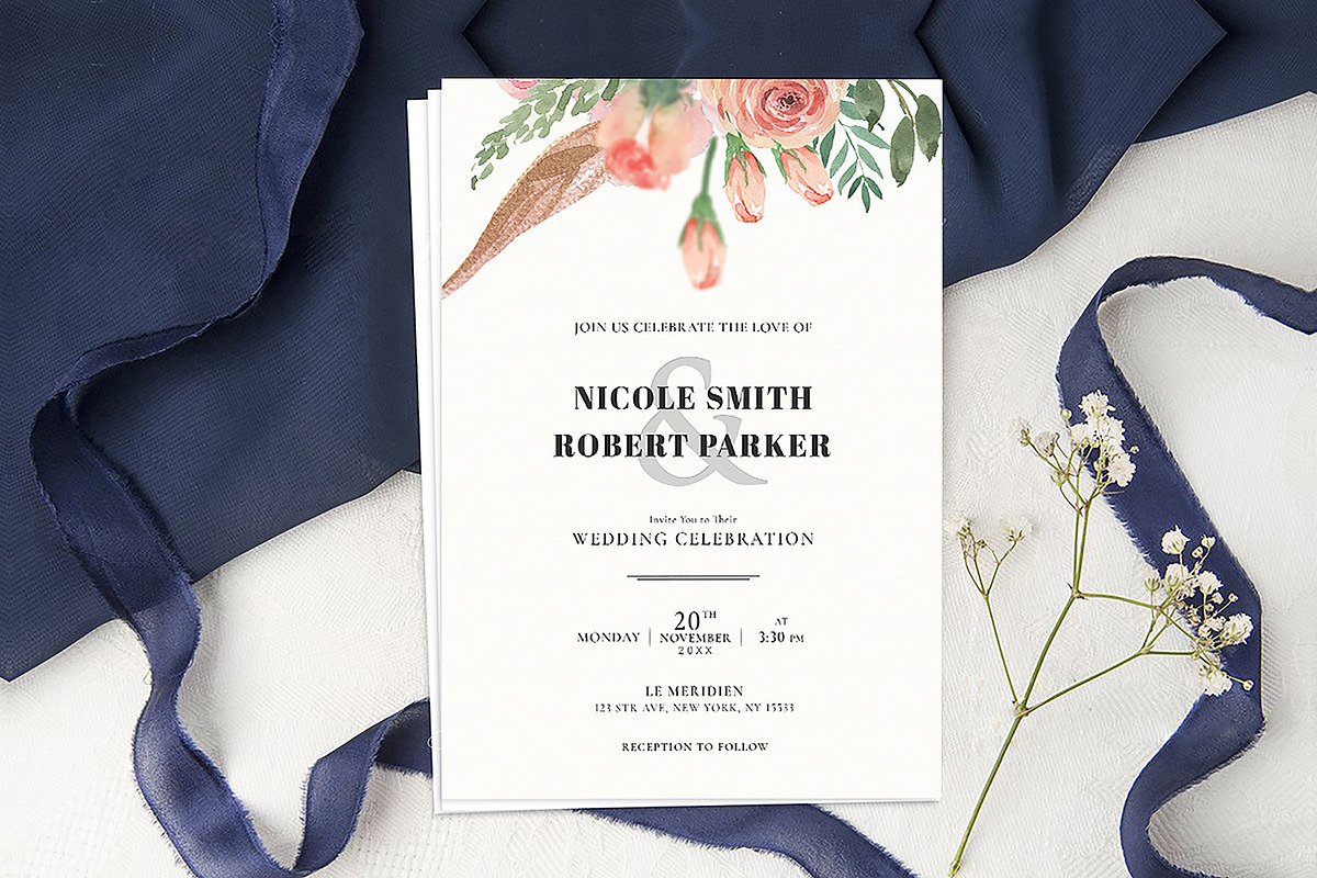 Canva Wedding Invitation Suite, an Invitation Template by DesignDevisers (Photo 2 of 12)