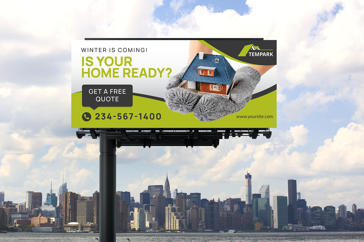 Home Insulation Service Billboard, a Marketing Template by Rongbaaz (Photo 2 of 2)