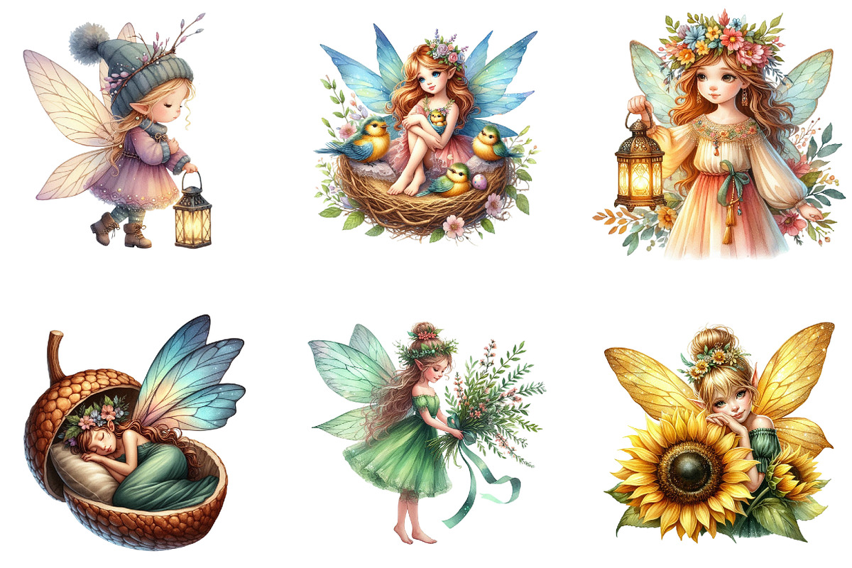 Boho Woodland Fairy Sublimation PNG, an Illustration by cherrydesign (Photo 3 of 4)