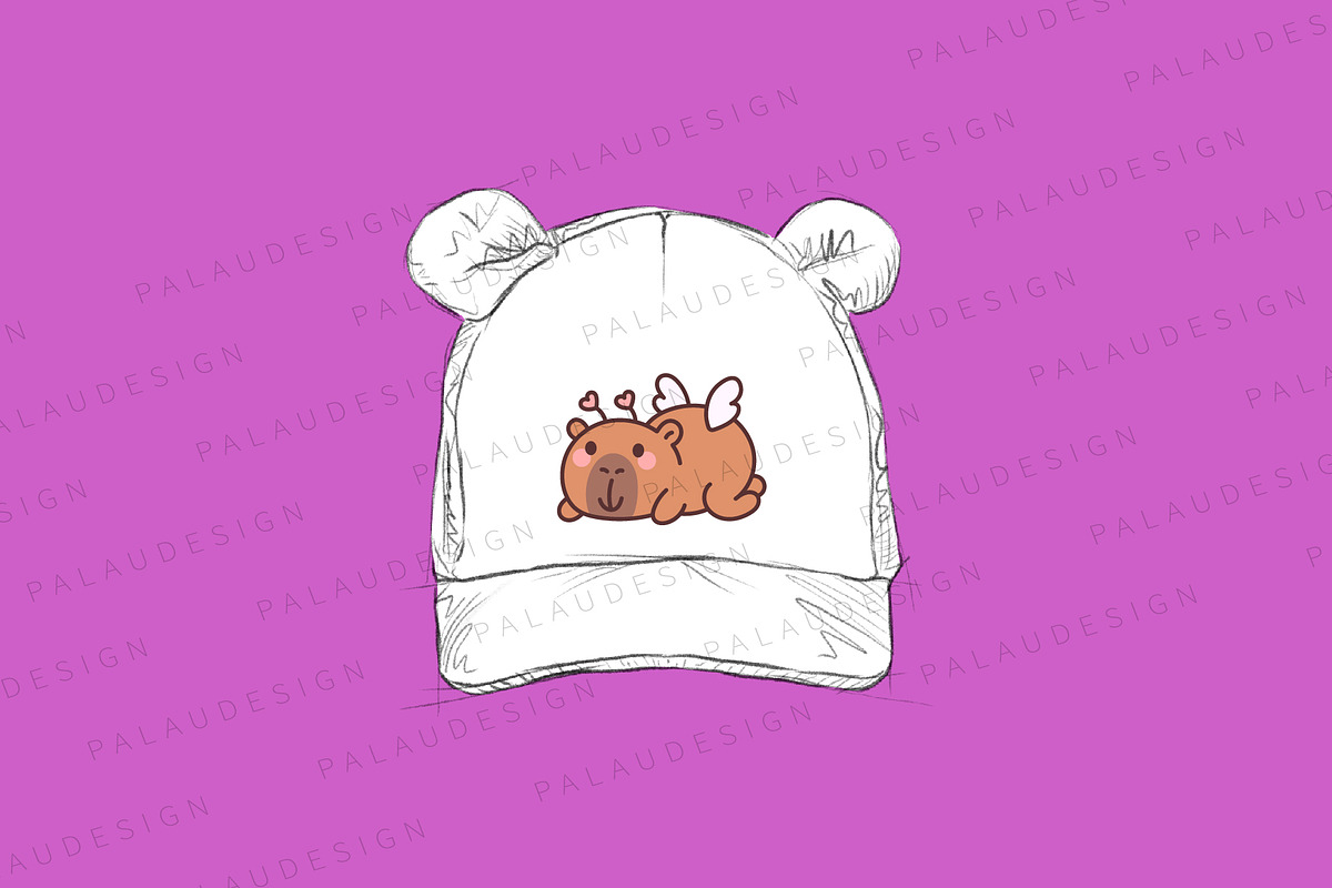 Cute Kawaii Capybaras Valentines Day, an Animal Illustration by Palau (Photo 4 of 12)