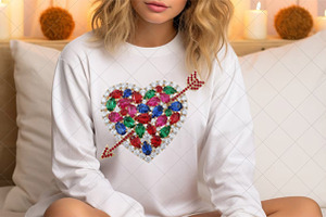 Diamond Glitter Valentine Heart Png, an Illustration by SinaCreation