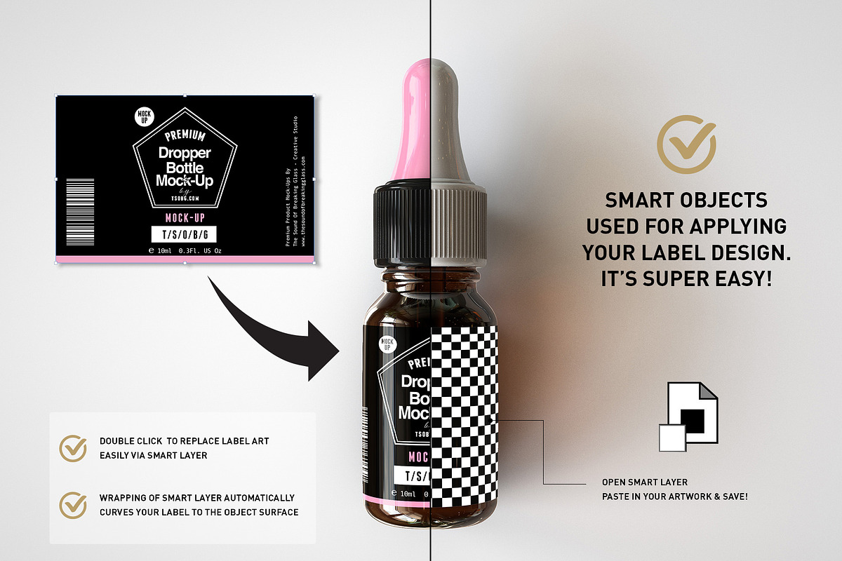 Dropper Bottle & Box Mock-Up | 10ml, a Household Mockup by TSOBG (Photo 18 of 20)