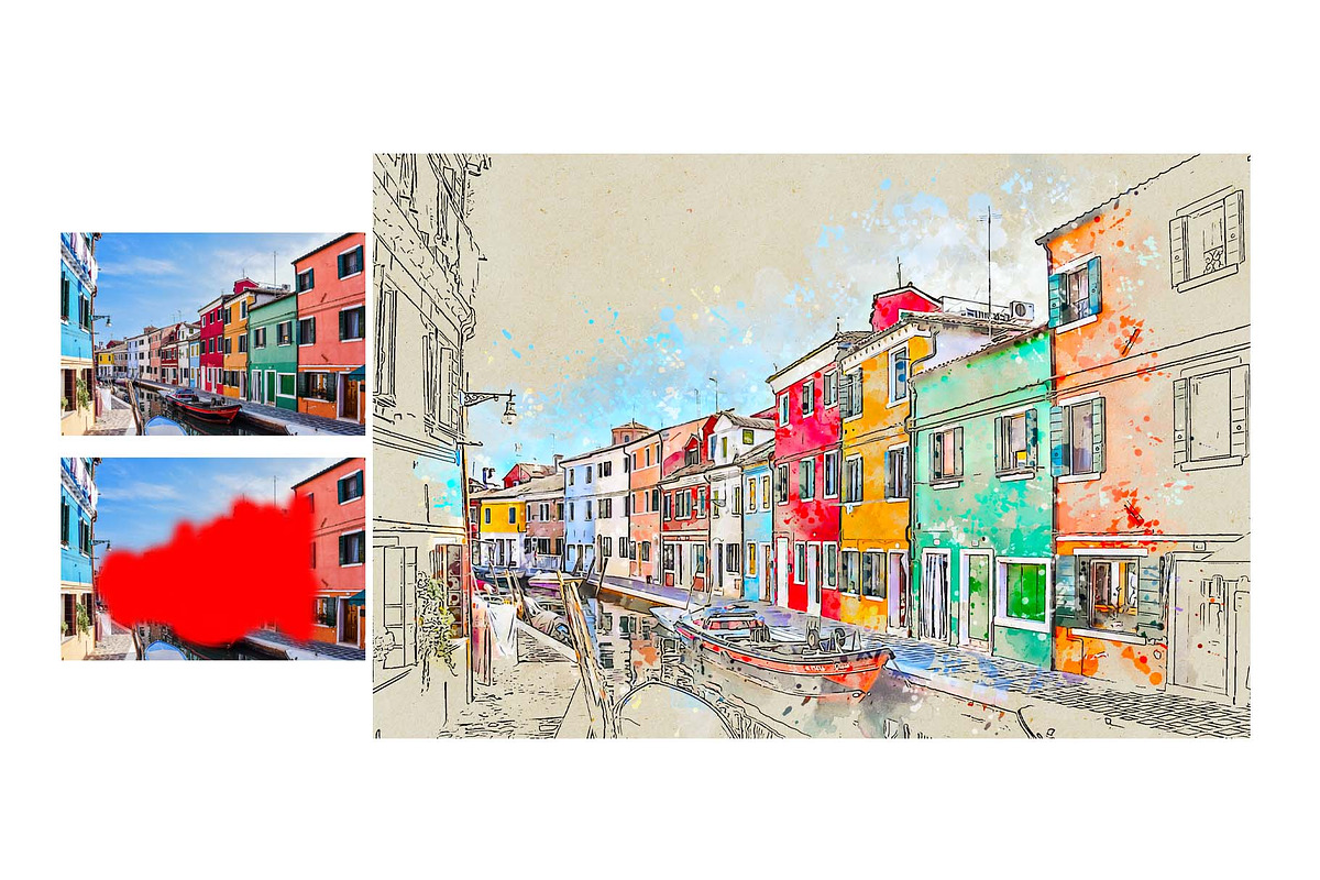 Urban Sketch Art Photoshop Action, an Action Add-On by MRI STUDIO (Photo 2 of 11)