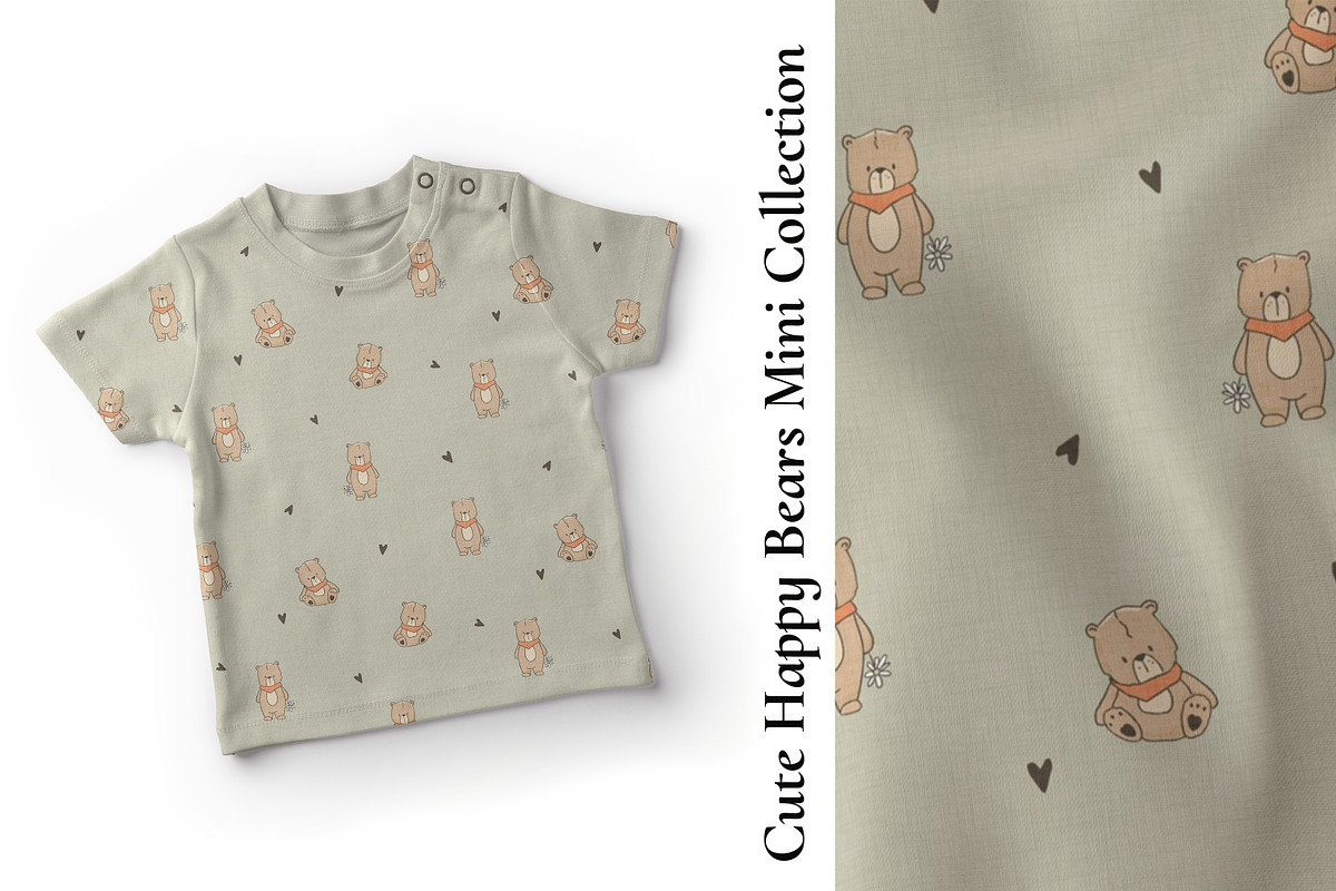 Cute Happy Bears Mini Collection, a Pattern Graphic by Naty Art (Photo 1 of 5)