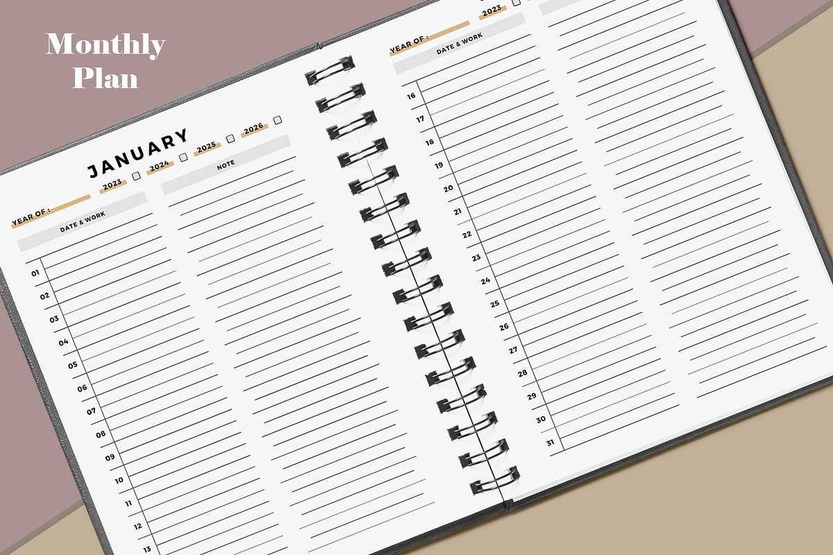 Daily,Weekly &Monthly planner Bundle, a Stationery Template by DesignByStore (Photo 4 of 4)