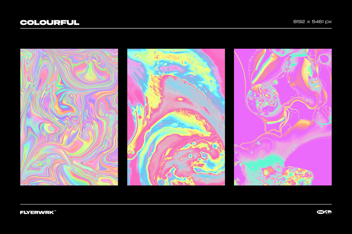 Trippy - 32 Psychedelic Backgrounds, a Texture Graphic by FLYERWRK (Photo 12 of 16)