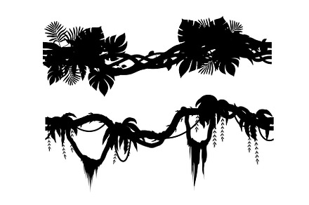 Tropical jungle forest lianas, an Object Illustration by Vector Tradition