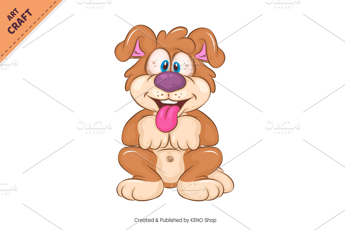 Set of Cartoon Dogs 02. Clipart., an Animal Illustration by KENO Mascots (Photo 6 of 7)