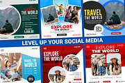 50 Travel social media set, a Poster Template by Design.wala (Thumbnail 2 of 7)
