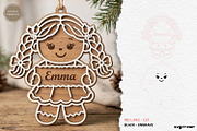 Personalized Gingerbread Ornaments, a Decorative Illustration by svgocean (Thumbnail 12 of 14)