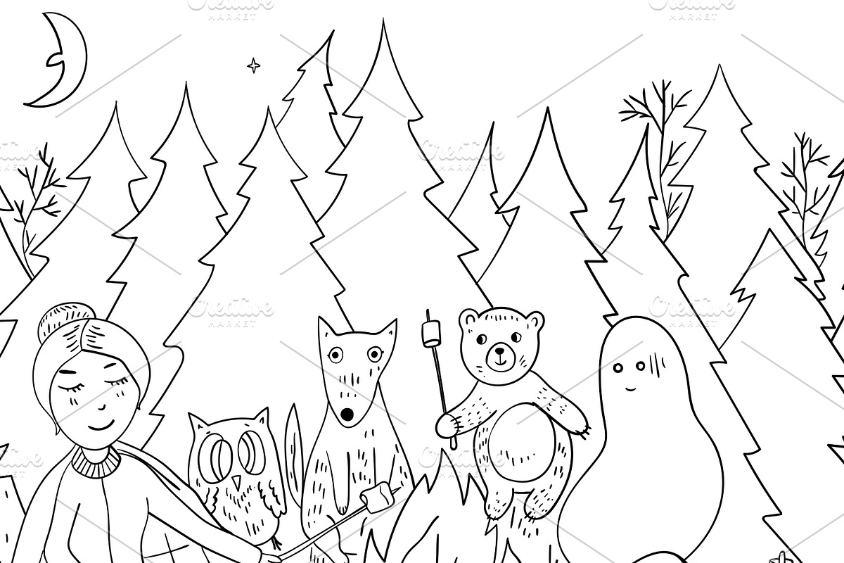 Halloween coloring book pages, an Animal Illustration by pictures for you (Photo 6 of 7)
