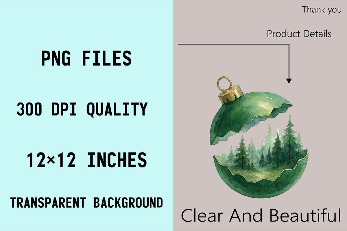 Green Christmas Balls Clipart Bundle, an Illustration by SVGArt (Photo 3 of 8)