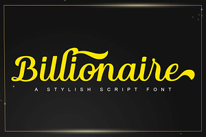 Billionaire - A Stylish Script Font