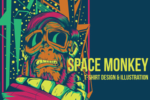 Space Monkey Illustration