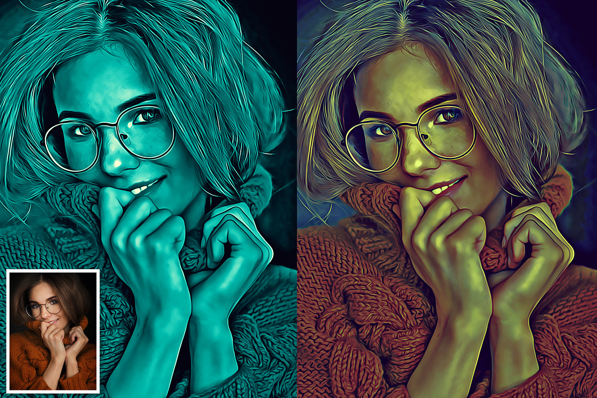 Realistic Digital Oil Painting, an Action Add-On by U_Design (Photo 9 of 9)