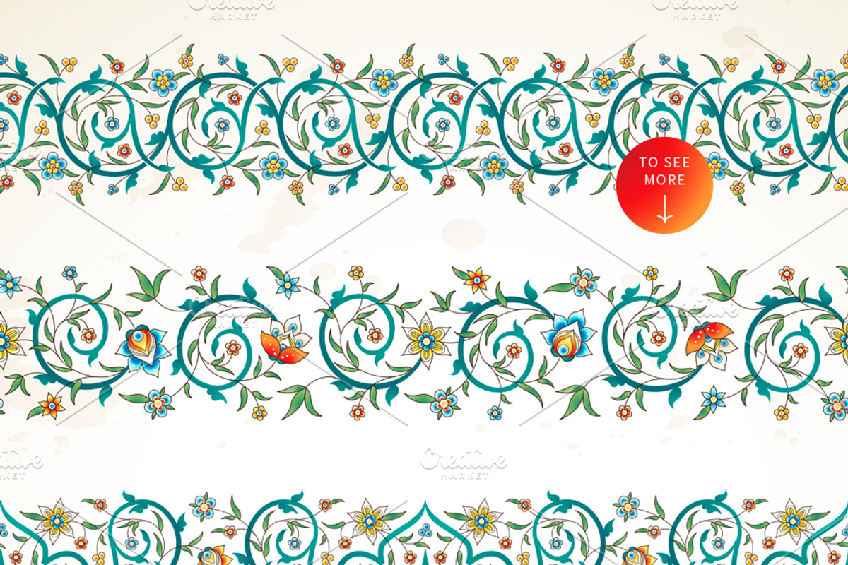 Arabesque Vol.2 Floral Borders, a Decorative Illustration by O'Gold! (Photo 3 of 3)