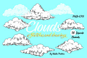 Clouds Clip Art, an Illustration by Nataliapiache (Thumbnail 1 of 7)