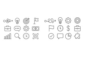 Collection of simple icons, a Finance Illustration by ZinetroN