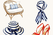 Watercolor Coastal Summer, a Seasonal Illustration by Design Scotch (Thumbnail 2 of 8)