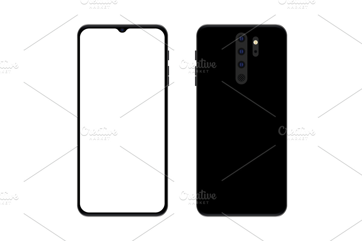 Realistic smartphone mockup, a Texture Illustration by Vector Creator