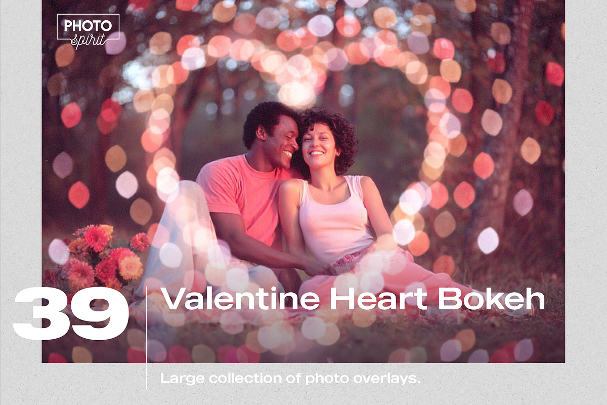 Valentine Heart Bokeh Overlays, a Texture Graphic by PhotoSpirit (Photo 1 of 8)