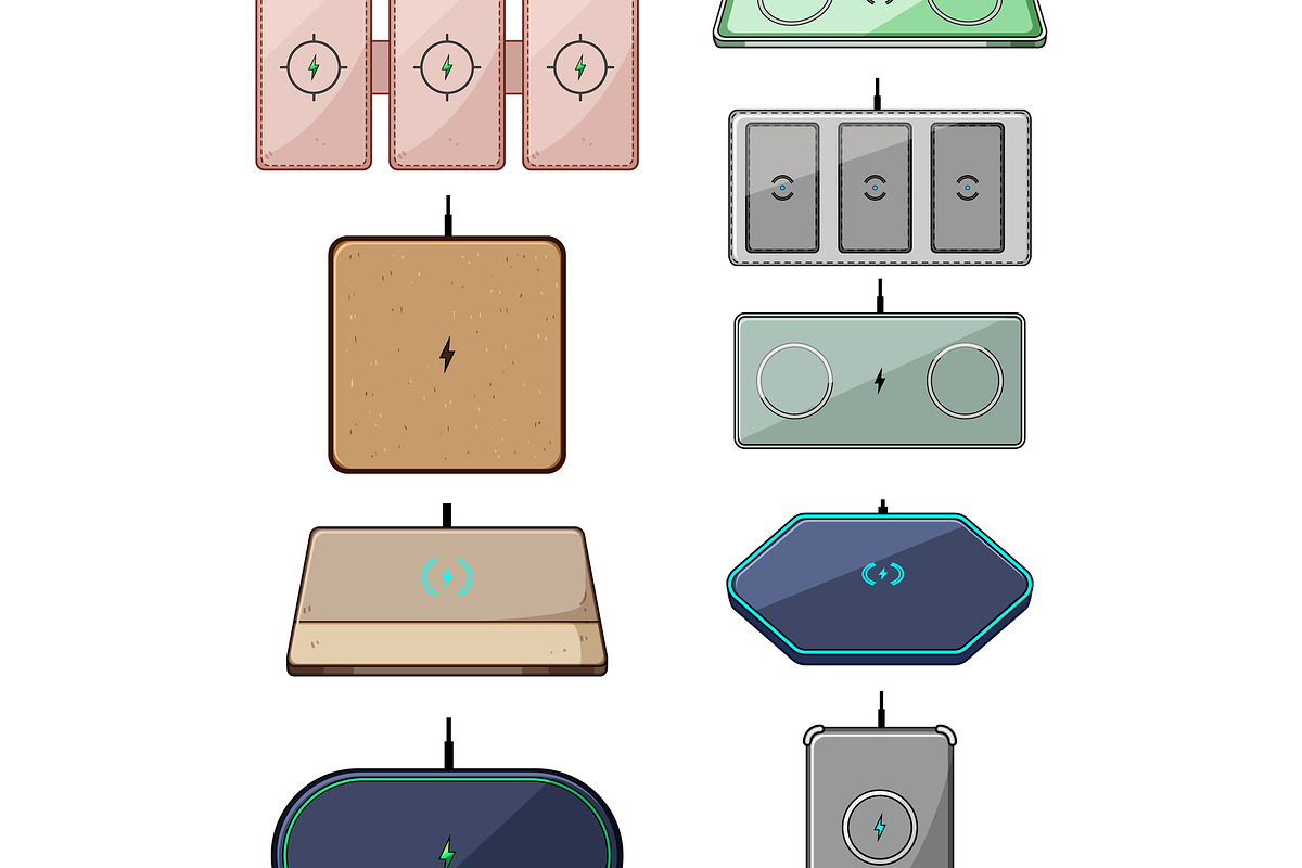 Collection of wireless charging pads, an Object Graphic by pikepicture (Photo 2 of 3)