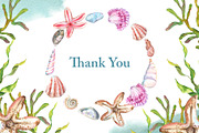 Watercolor Sea Shells Illustrations, a Work Illustration by TanataDesign (Thumbnail 10 of 10)