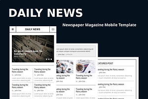 Newspaper Magazine Mobile Template