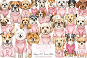 Watercolor Knitting Dog Clipart PNG, an Illustration by SinaCreation (Thumbnail 1 of 7)
