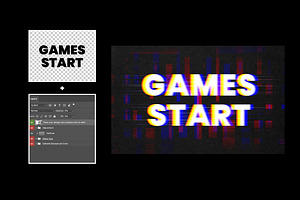 Glitch Text Effect, a Layer Style Add-On by dokudokunomi