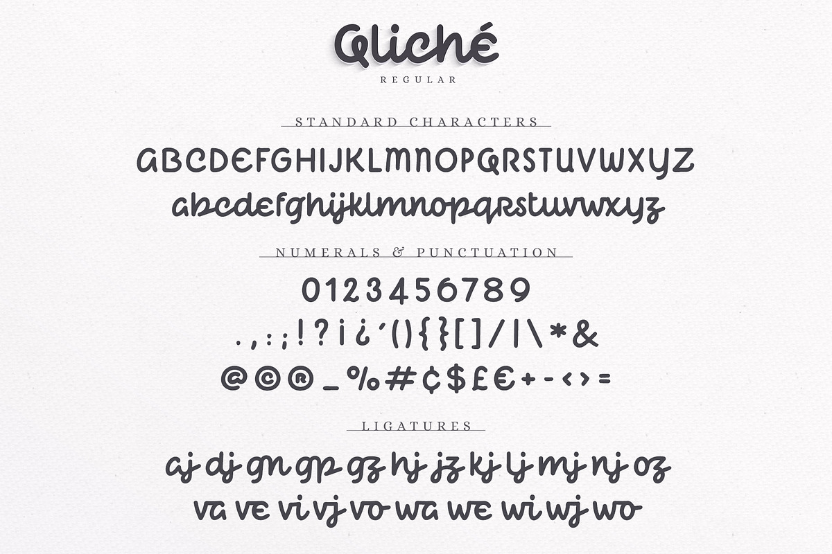 Qliché Typeface preview 7