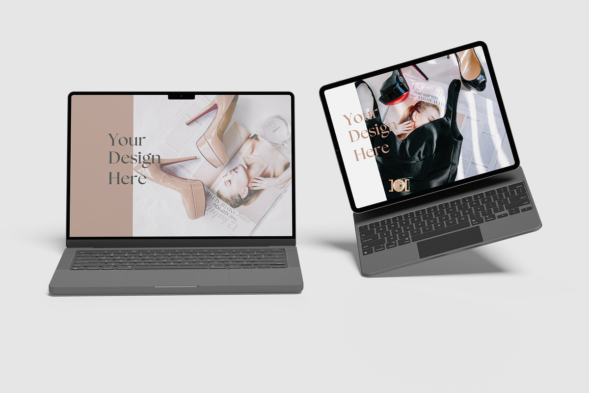 Macbook Pro & Tablet Mockup, a Wearable Device Mockup by mahhyud (Photo 5 of 9)