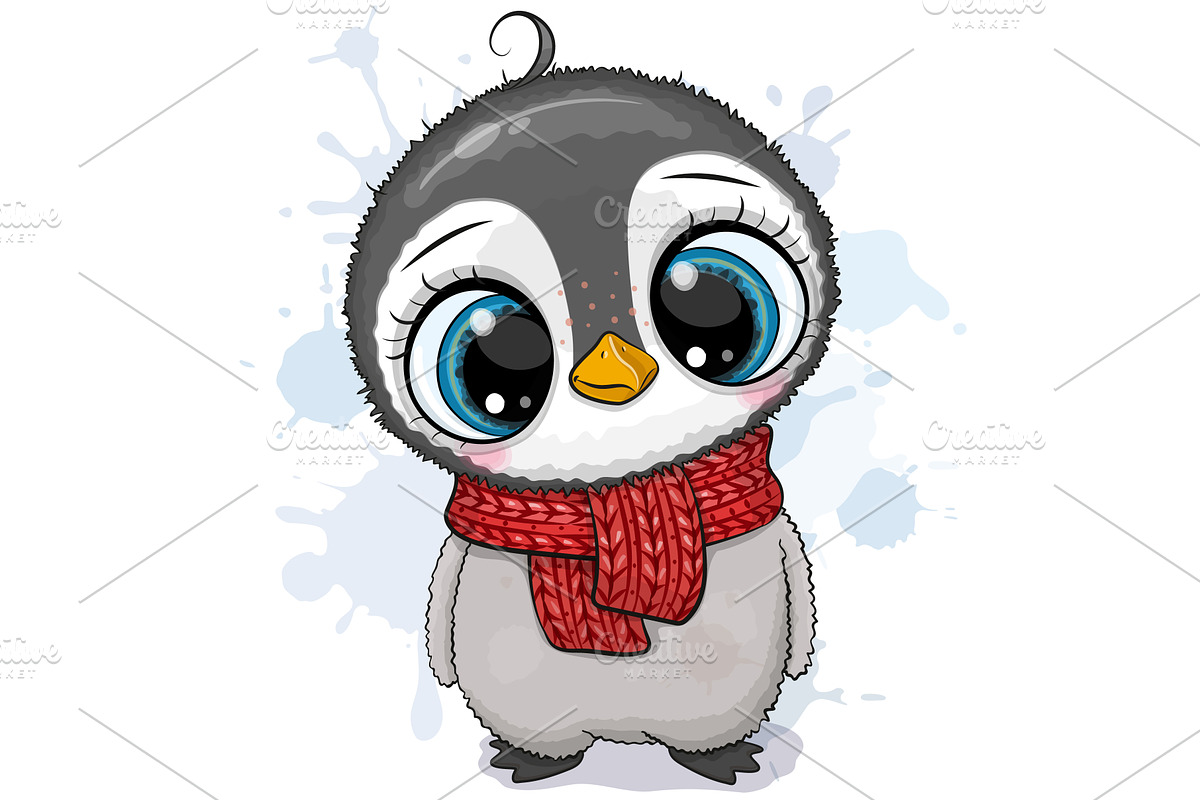 Cute Cartoon Penguin, an Animal Illustration by Regina Art (Reginast777)