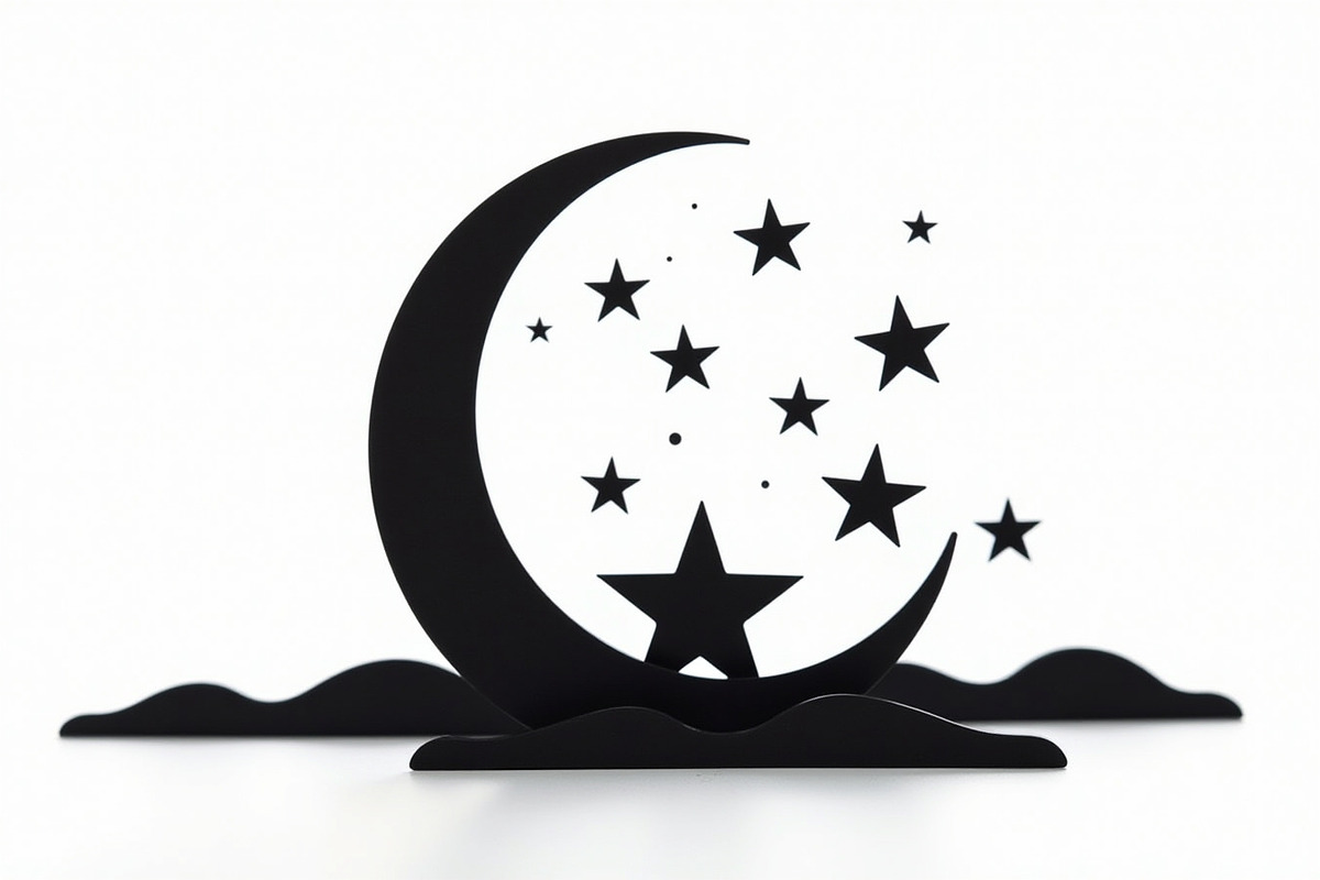Crescent Moons and Star Silhouette, an Illustration by Amazin_art (Photo 21 of 31)